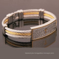 Neues Silber- und Goldschmuckkreuz Great Wallmuster Edelstahlschmuck Armband Armreifen Armreifen